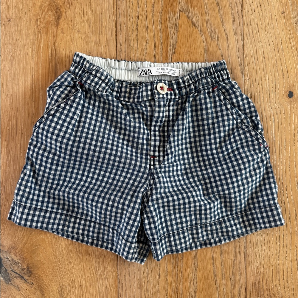 Zara Boys Gingham Shorts
